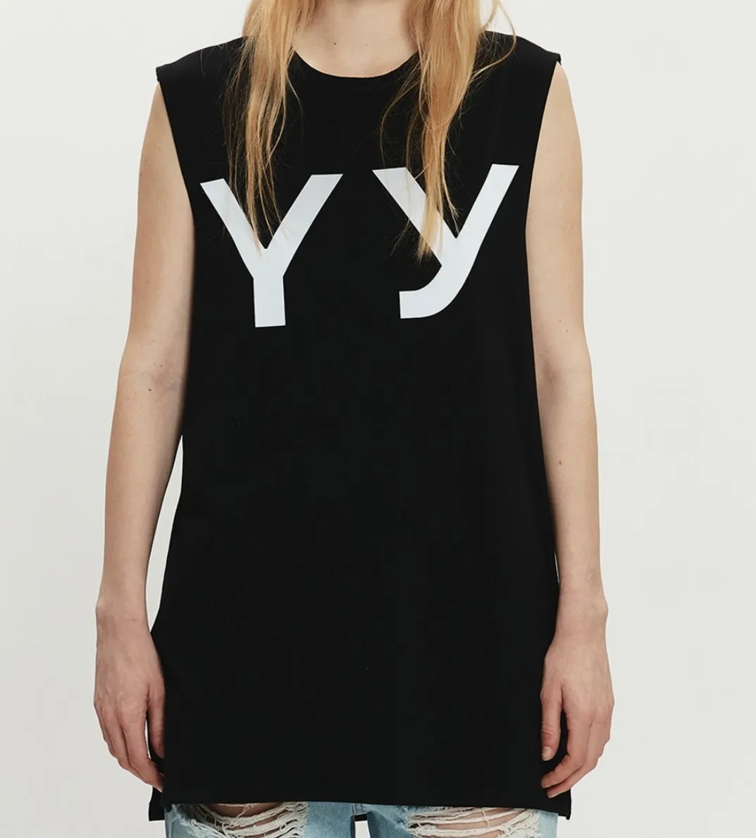 TheOpen Product  |Unisex Sleeveless Street Style Cotton Oversized Logo