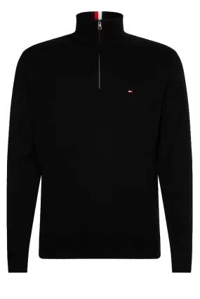 Tommy Hilfiger Cashmere Pima 1/4 Zip Black