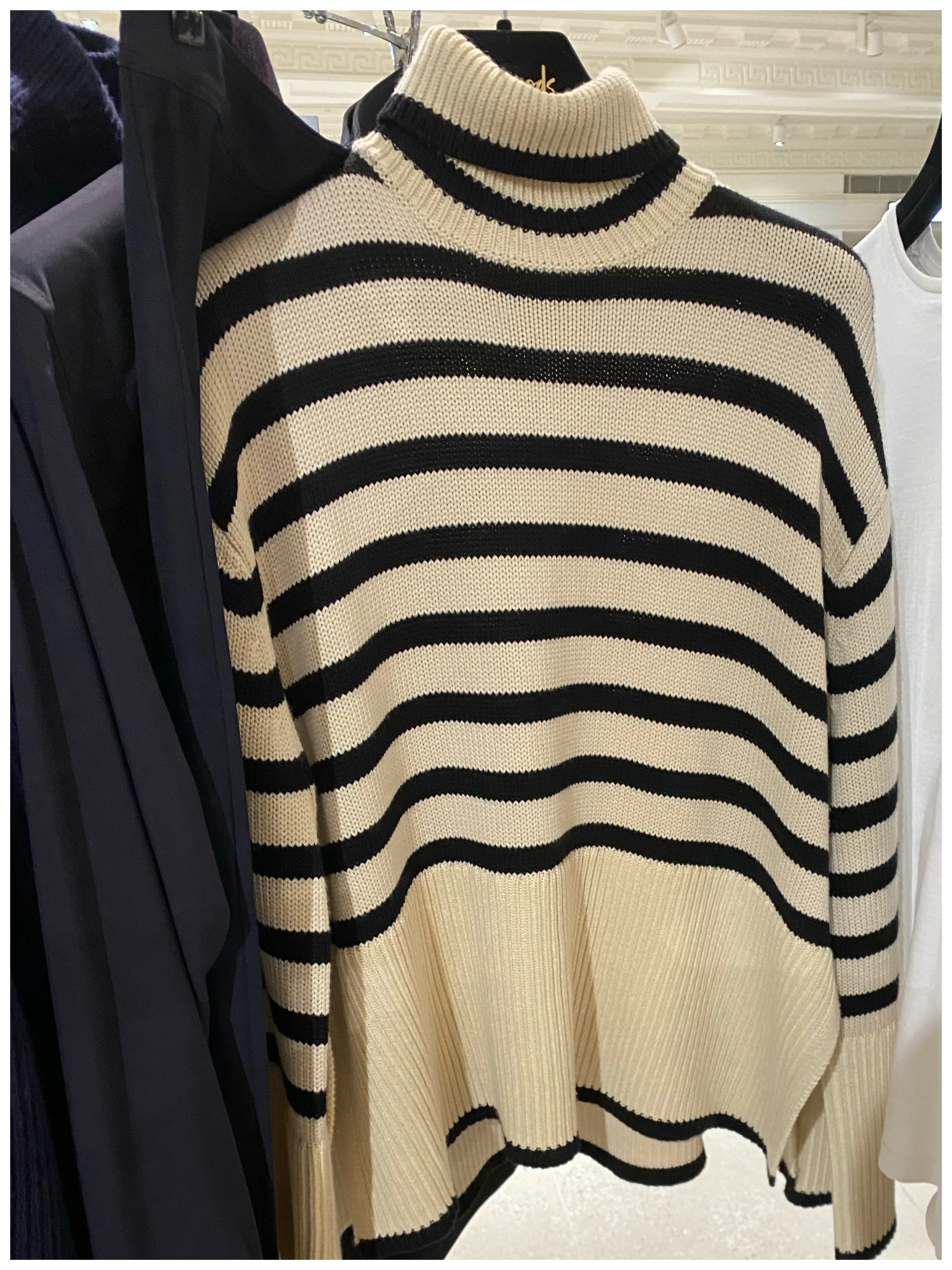 TOTEME  |Stripes Wool Cotton V-neck & Crew neck