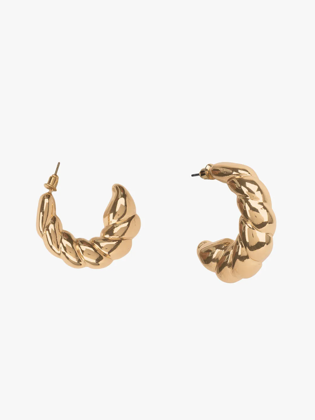 Twisted Half Hoop Earrings