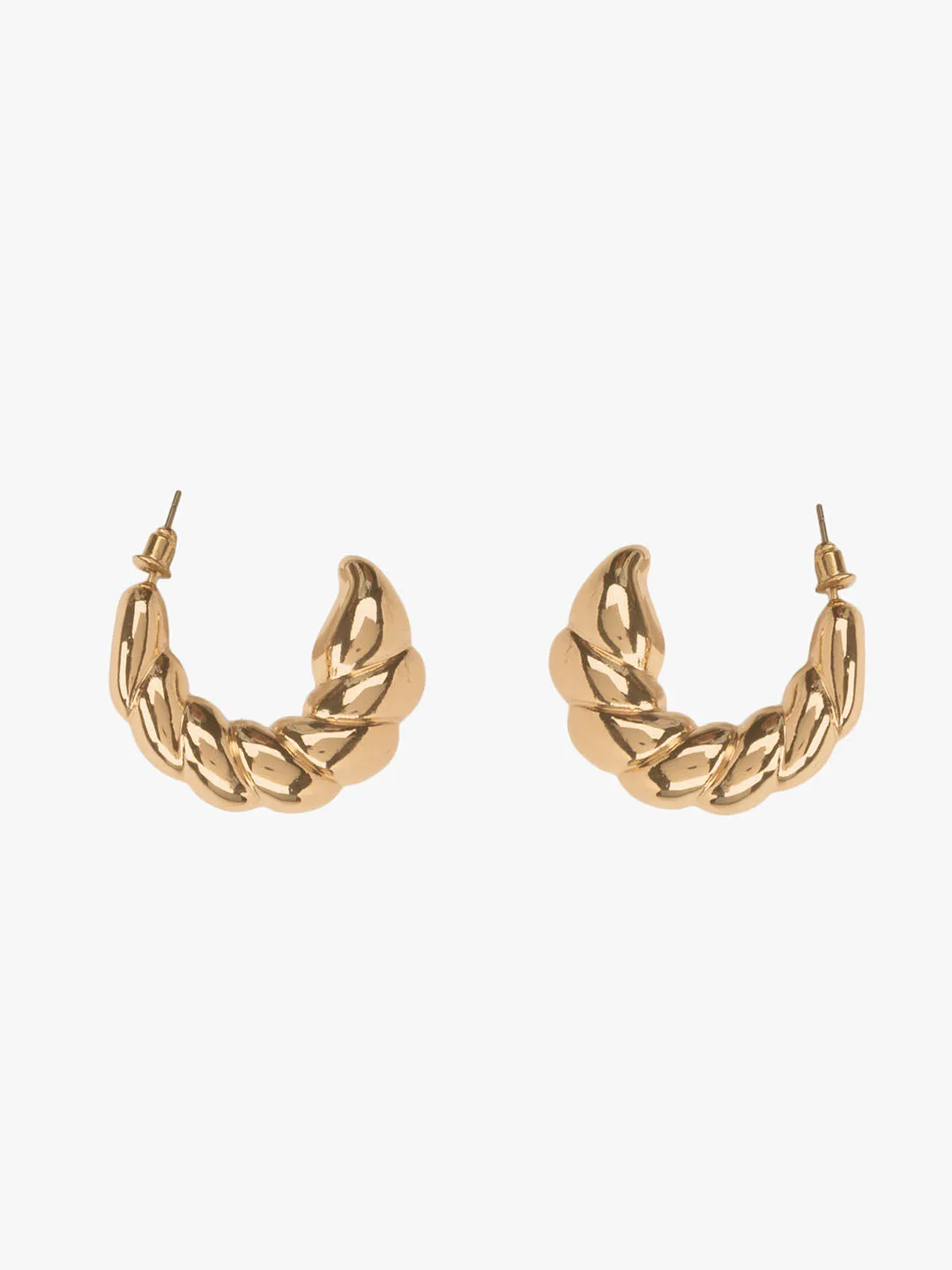 Twisted Half Hoop Earrings