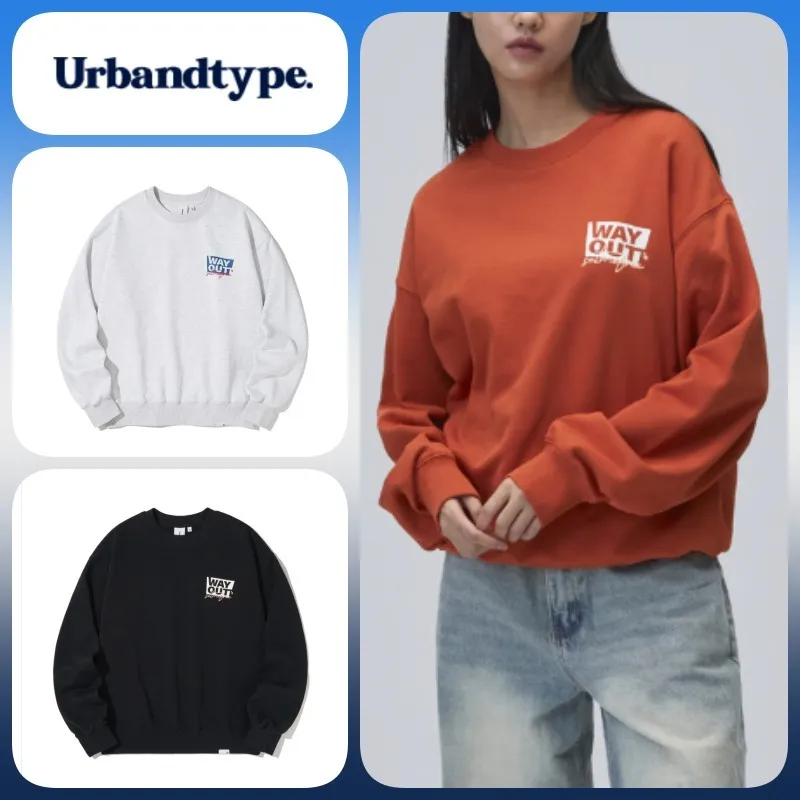 Urbandtype.  |Unisex U-Neck Long Sleeves Oversized Sweatshirts