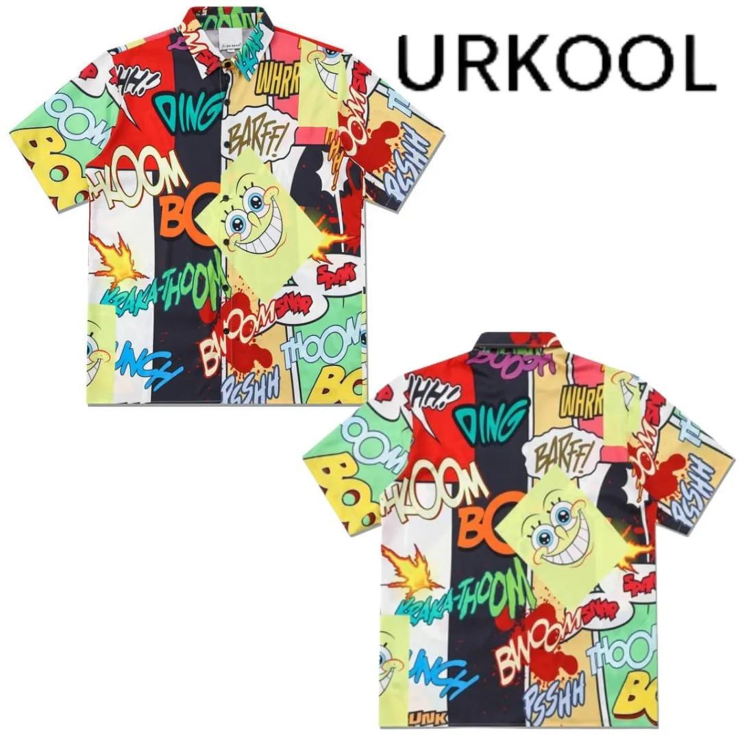 URKOOL  |Street Style Cotton Short Sleeves Oversized Front Button