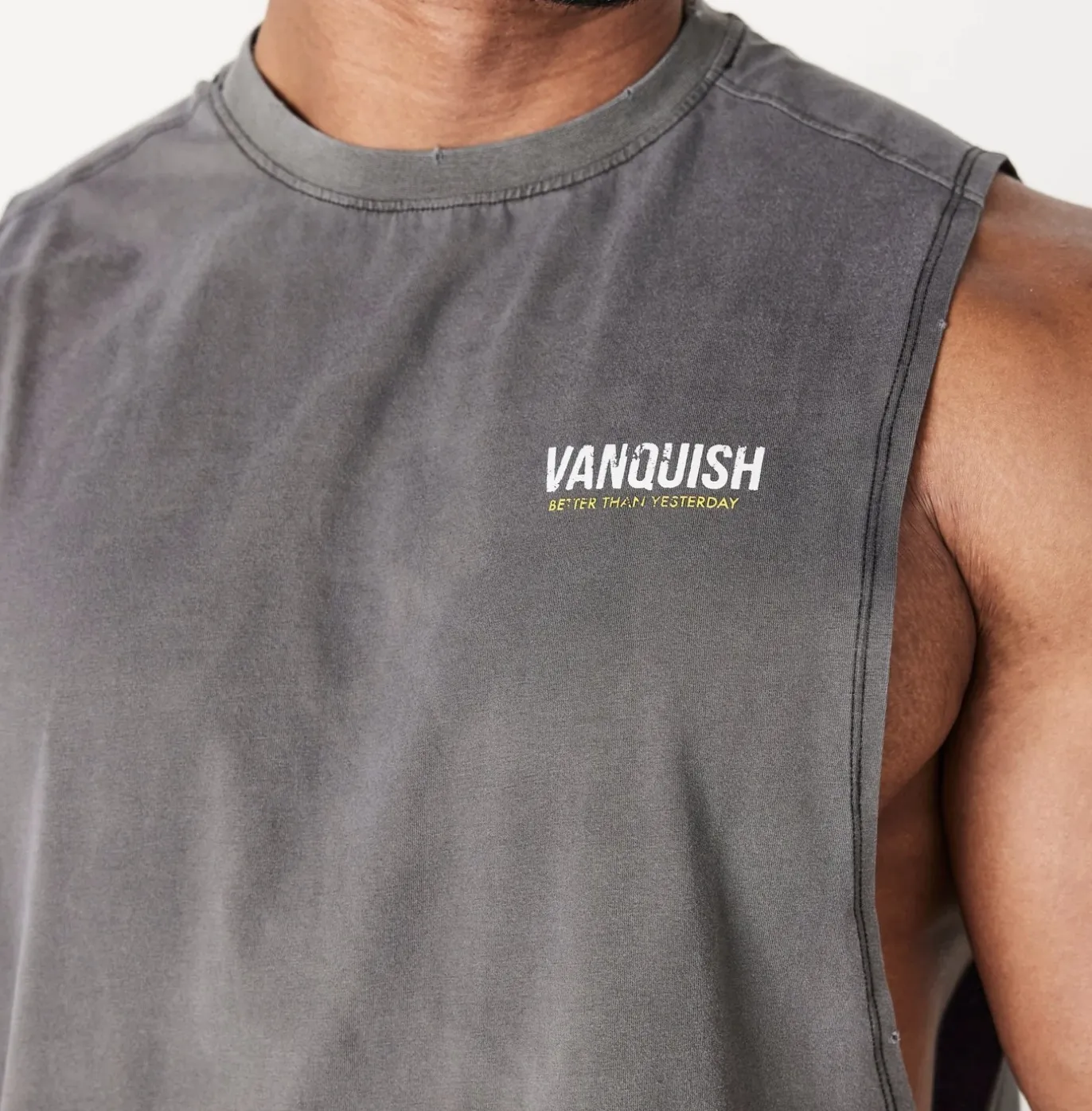 VANQUISH FITNESS  |Unisex Street Style Plain Cotton Oversized Logo Workout