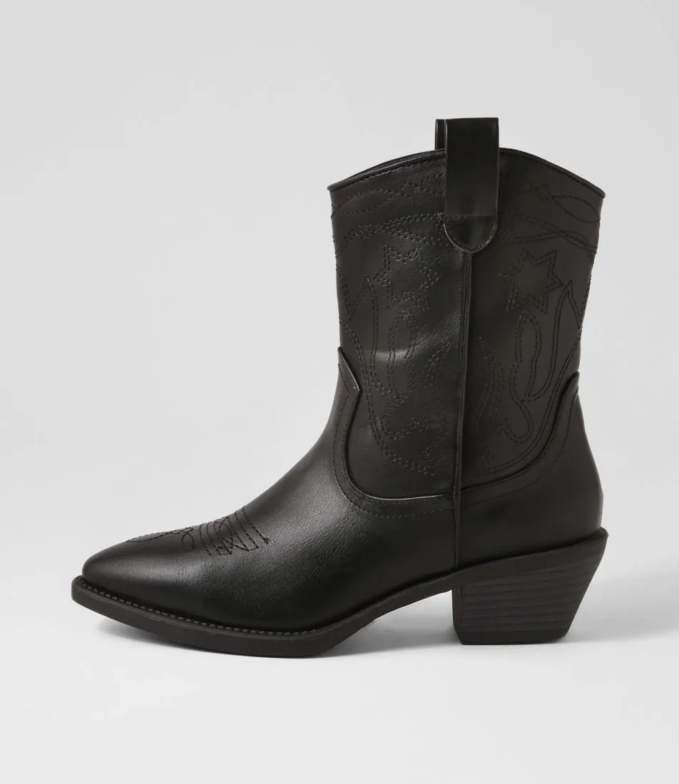 VERALI Howdy Black Ankle Boots