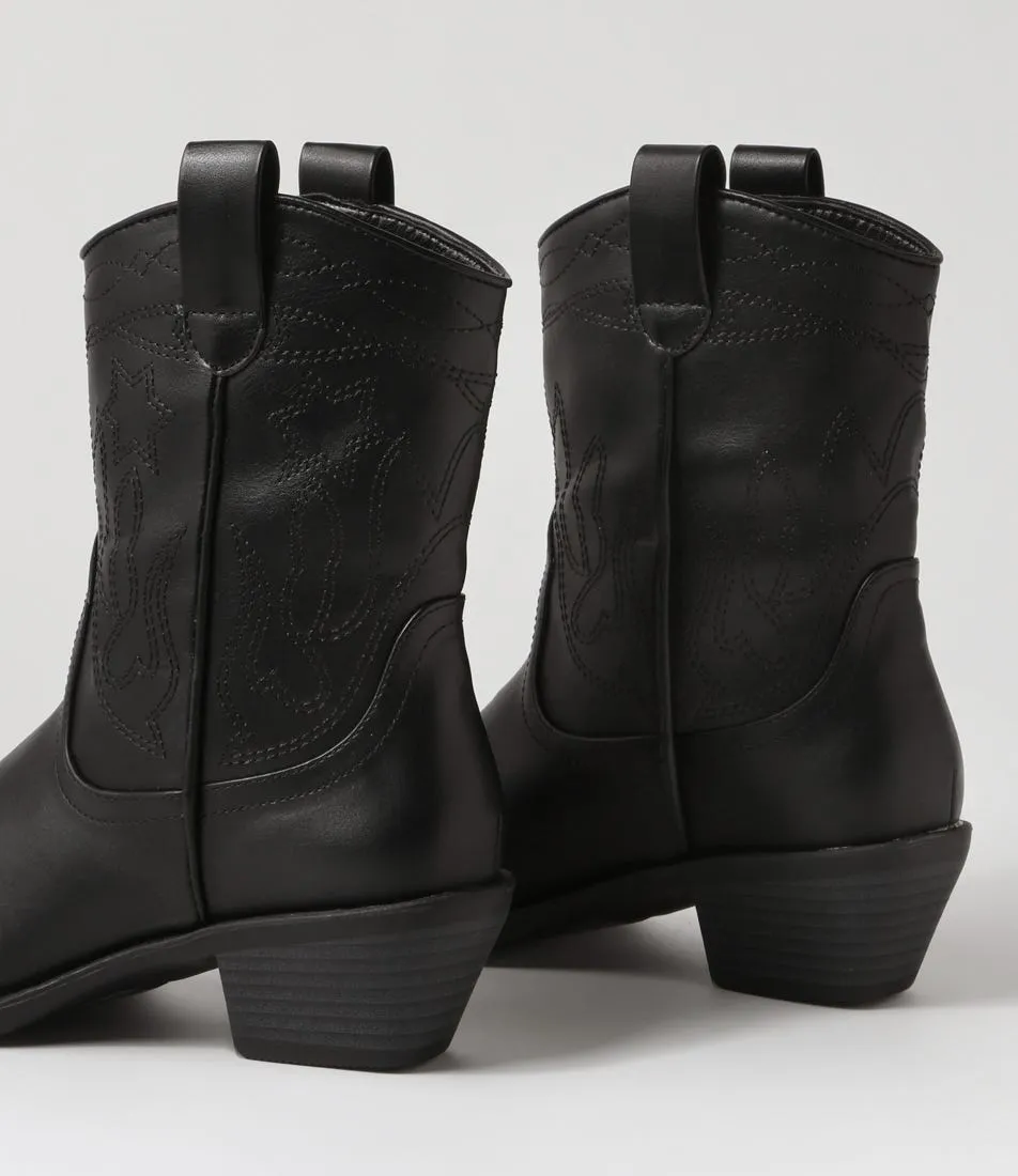 VERALI Howdy Black Ankle Boots