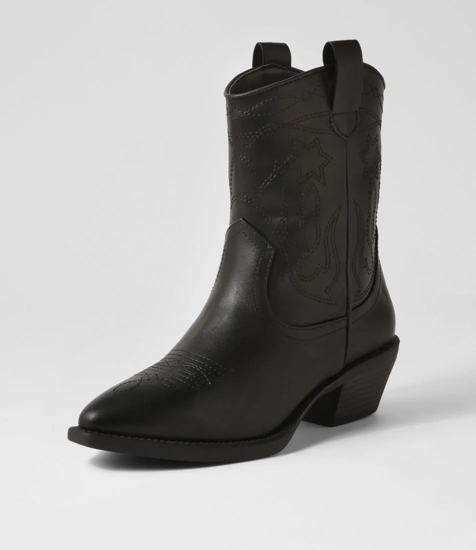 VERALI Howdy Black Ankle Boots