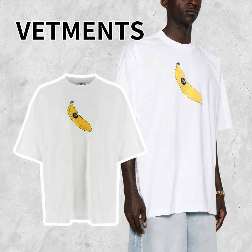 VETEMENTS  |Unisex Street Style Plain Cotton Short Sleeves Oversized