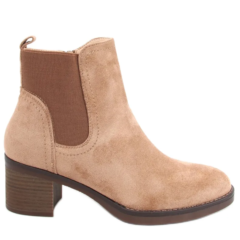 Wide-heeled boots Fill Beige