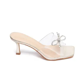 Wide Transparent Strap Heeled Sandal HL 98