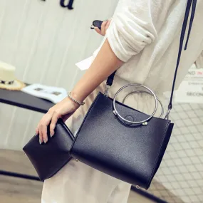 Women Crossbody Bags Famous s PU Leather Hoop Handbag Single Shoulder Clutch Bag bolsos femenina