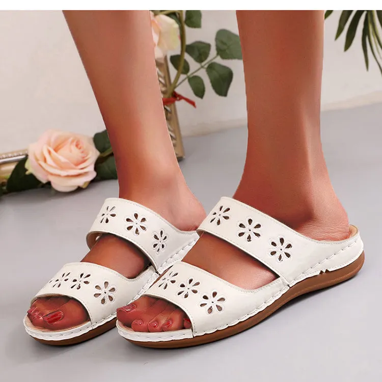 Women's Summer Comfortable Open Toe Light Slides Platform Sandals