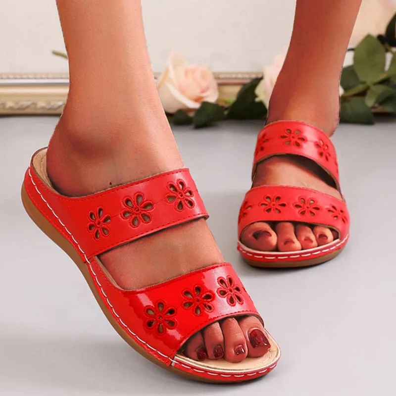 Women's Summer Comfortable Open Toe Light Slides Platform Sandals