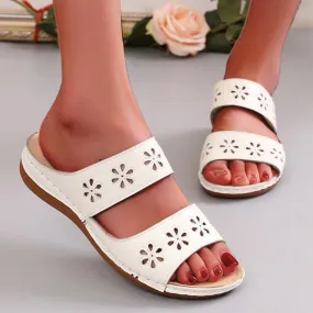 Women's Summer Comfortable Open Toe Light Slides Platform Sandals