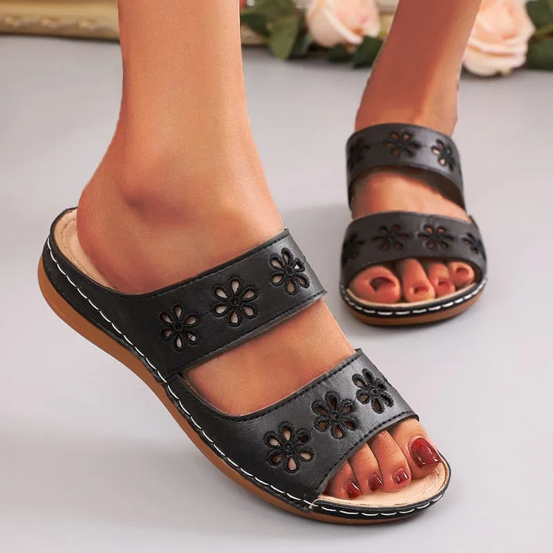 Women's Summer Comfortable Open Toe Light Slides Platform Sandals