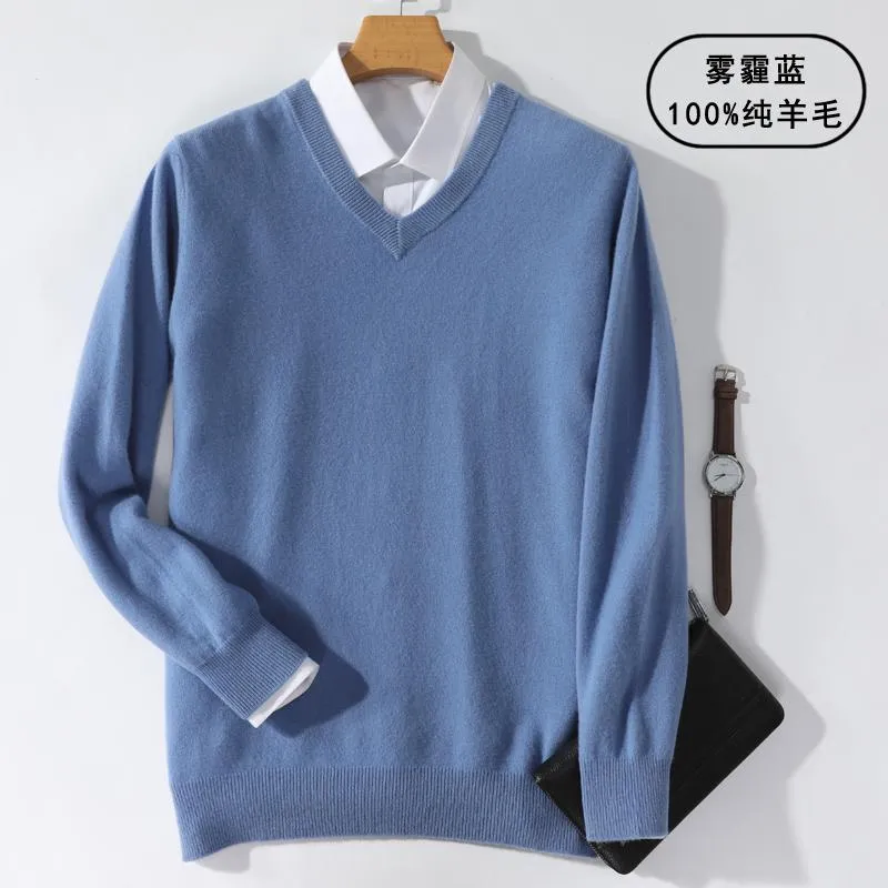 Xituodai Super 100% Cashmere Sweater Men Pullover 2022 Autumn Winter Warm Classic V-neck Sweaters Male Jumper Jersey Hombre Pull