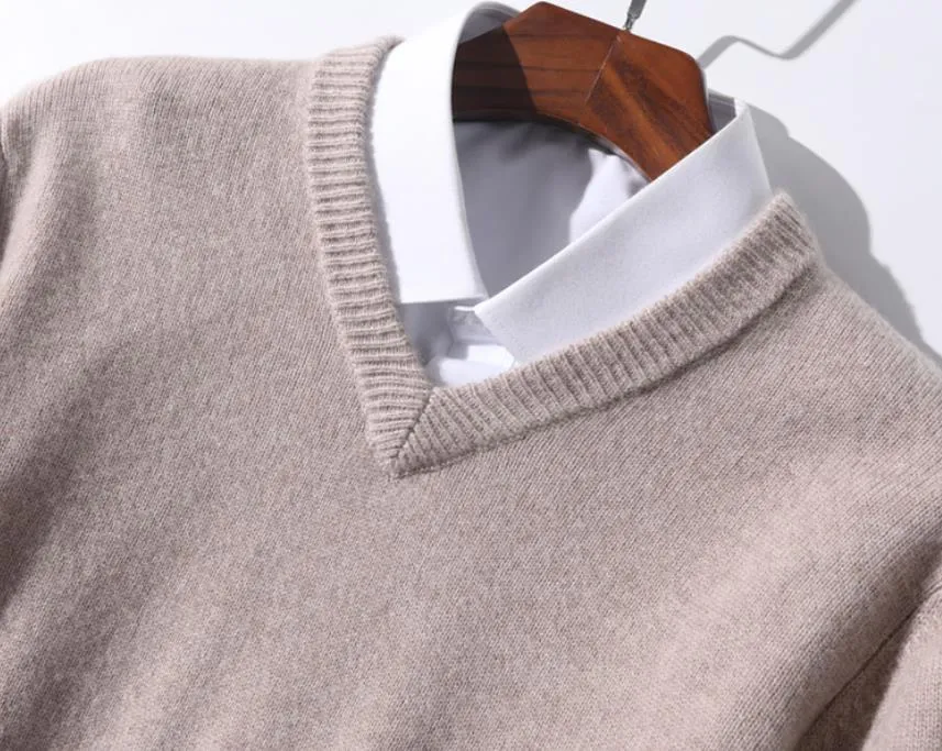 Xituodai Super 100% Cashmere Sweater Men Pullover 2022 Autumn Winter Warm Classic V-neck Sweaters Male Jumper Jersey Hombre Pull