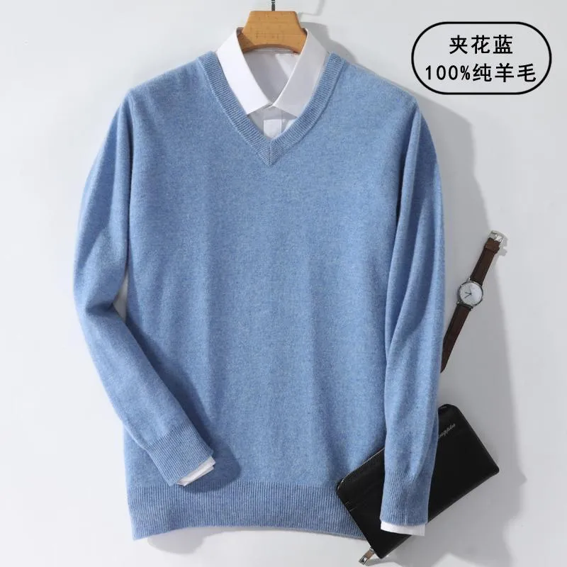 Xituodai Super 100% Cashmere Sweater Men Pullover 2022 Autumn Winter Warm Classic V-neck Sweaters Male Jumper Jersey Hombre Pull