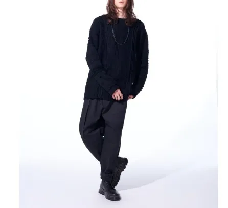 Yohji Yamamoto  |Unisex Wool Street Style Plain Oversized Designers Sweaters