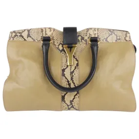 Yves Saint Laurent Brown Python Leather Cabas Tote