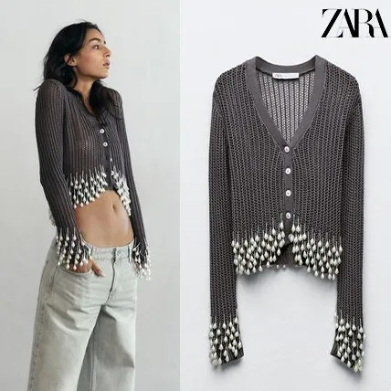 ZARA  |Casual Style Long Sleeves Party Style Elegant Style