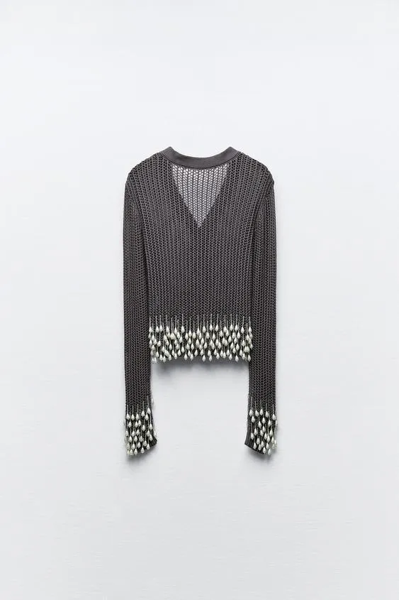 ZARA  |Casual Style Long Sleeves Party Style Elegant Style